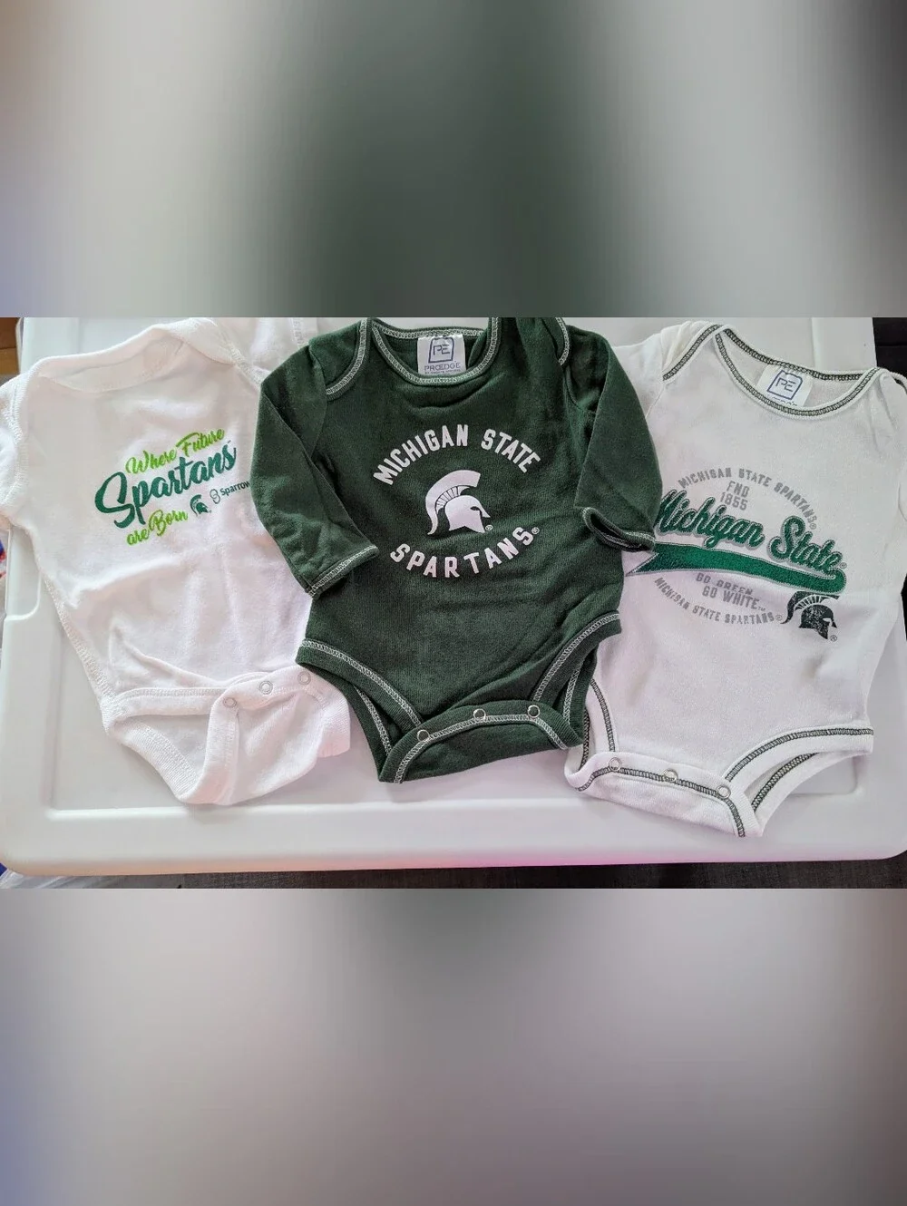 Michigan State Spartans Infant Onesies 0-3m